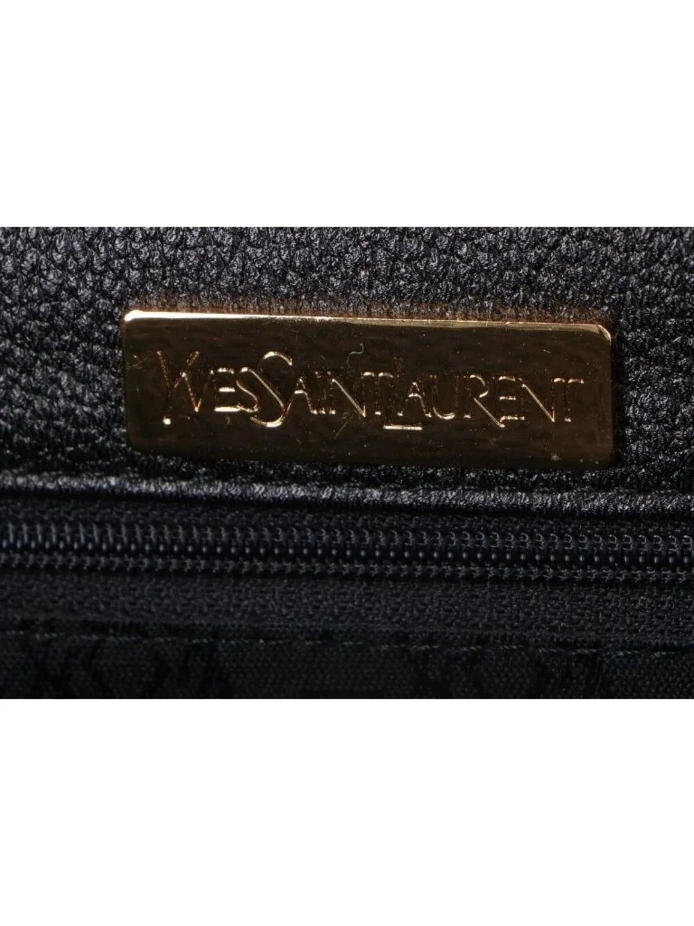 ★SOLD★ Saint Laurent Yves Vintage Logo Plate Leather Clutch - Picture 8 of 9